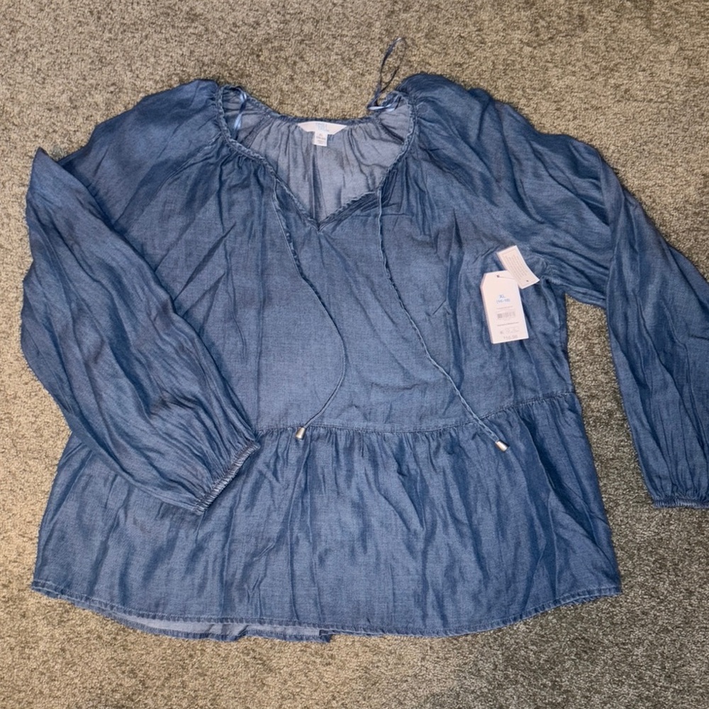 Time and Tru Blue Blouse